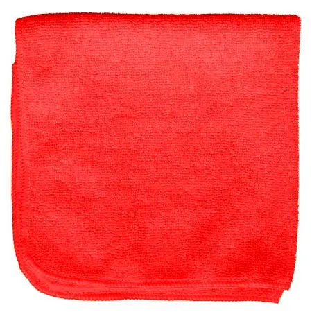 Microfiber Towel 16x16 Red 12/pk