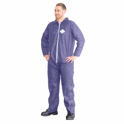 [3HOSDA-PP311] Coverall Blue Open Wrist & Ankle Lg 25/cs