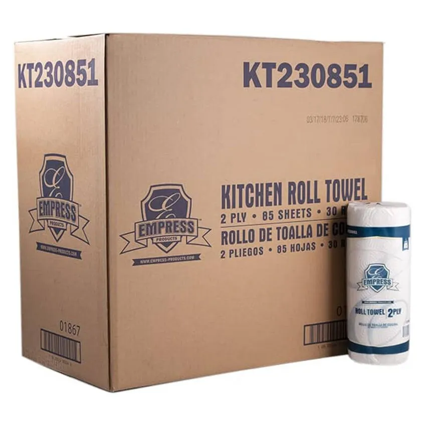 Towel Kitchen Roll 2Ply White 85/Roll